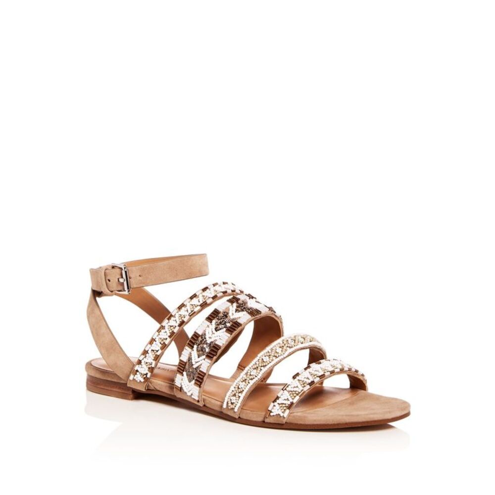 REBECCA MINKOFF Womens Beige Leila Toe Block Heel Leather Slingback Sandal 9.5 M